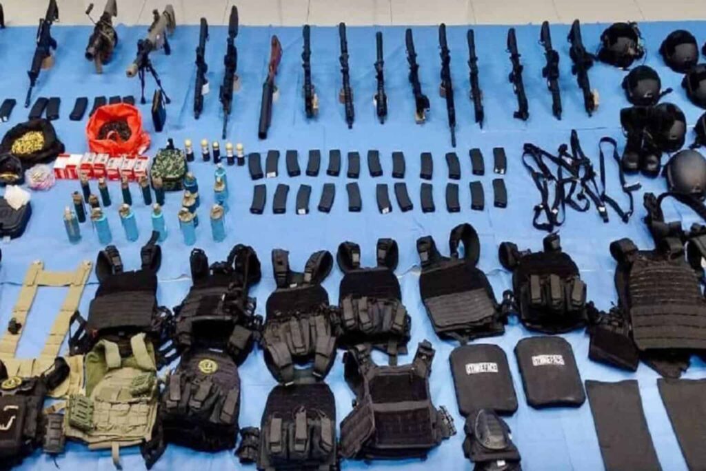 Aseguran arsenal en San Martín Texmelucan, Puebla; había un fusil Barrett