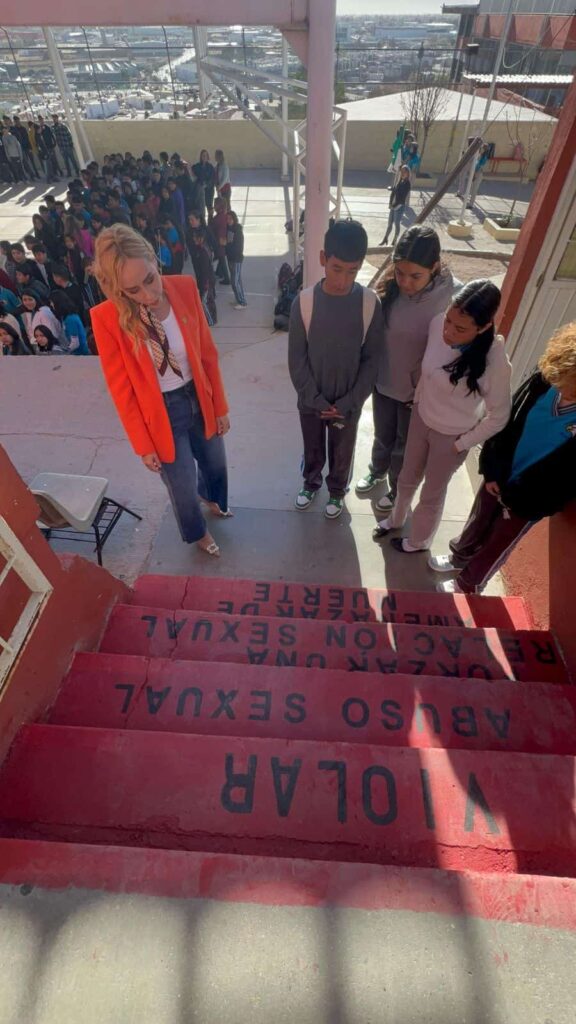 Brenda Ríos impulsa concienciación sobre la violencia contra la mujer en la Secundaria Federal No. 9