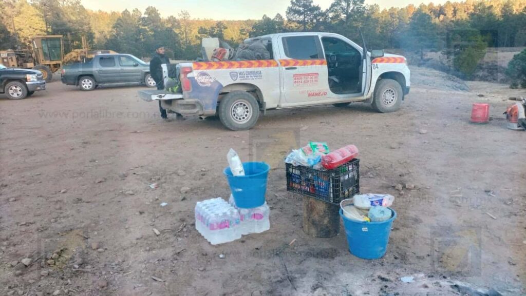 Protección Civil refuerza apoyo a brigadistas en Mesa del Huracán