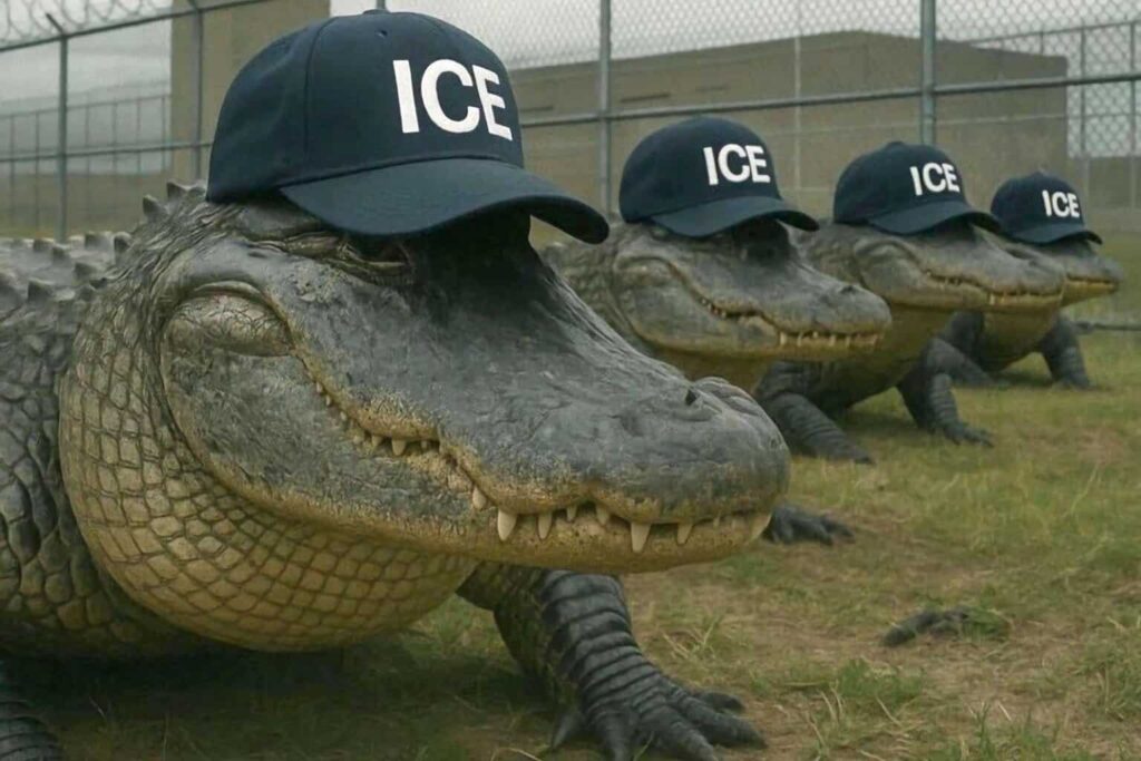 Protestan en EE.UU. contra cárcel migratoria ‘Alligator Alcatraz’