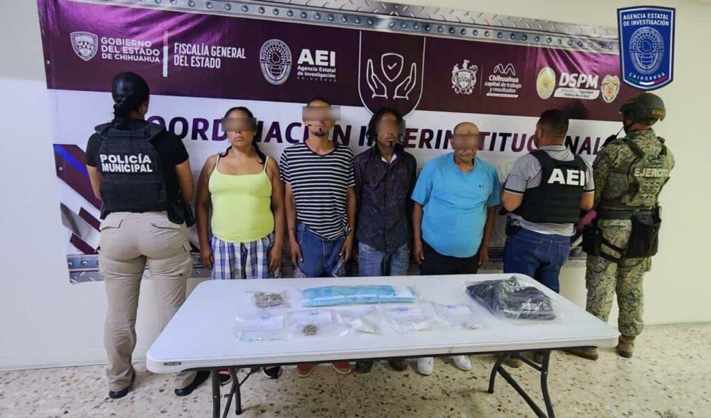 Operativo coordinado detiene a 4 vendedores de drogas en Praderas del Sur